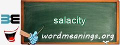 WordMeaning blackboard for salacity